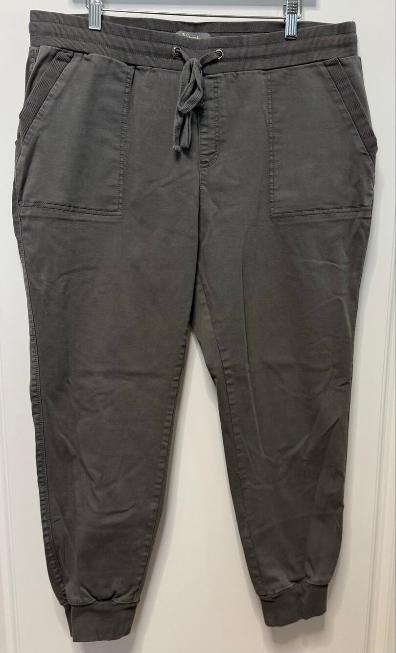 Natural Reflections XL grey womens joggers drawstring waist comfy casual wear